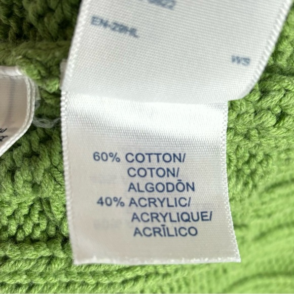 Tommy Hilfiger green v-neck sweater - Picture 7 of 7